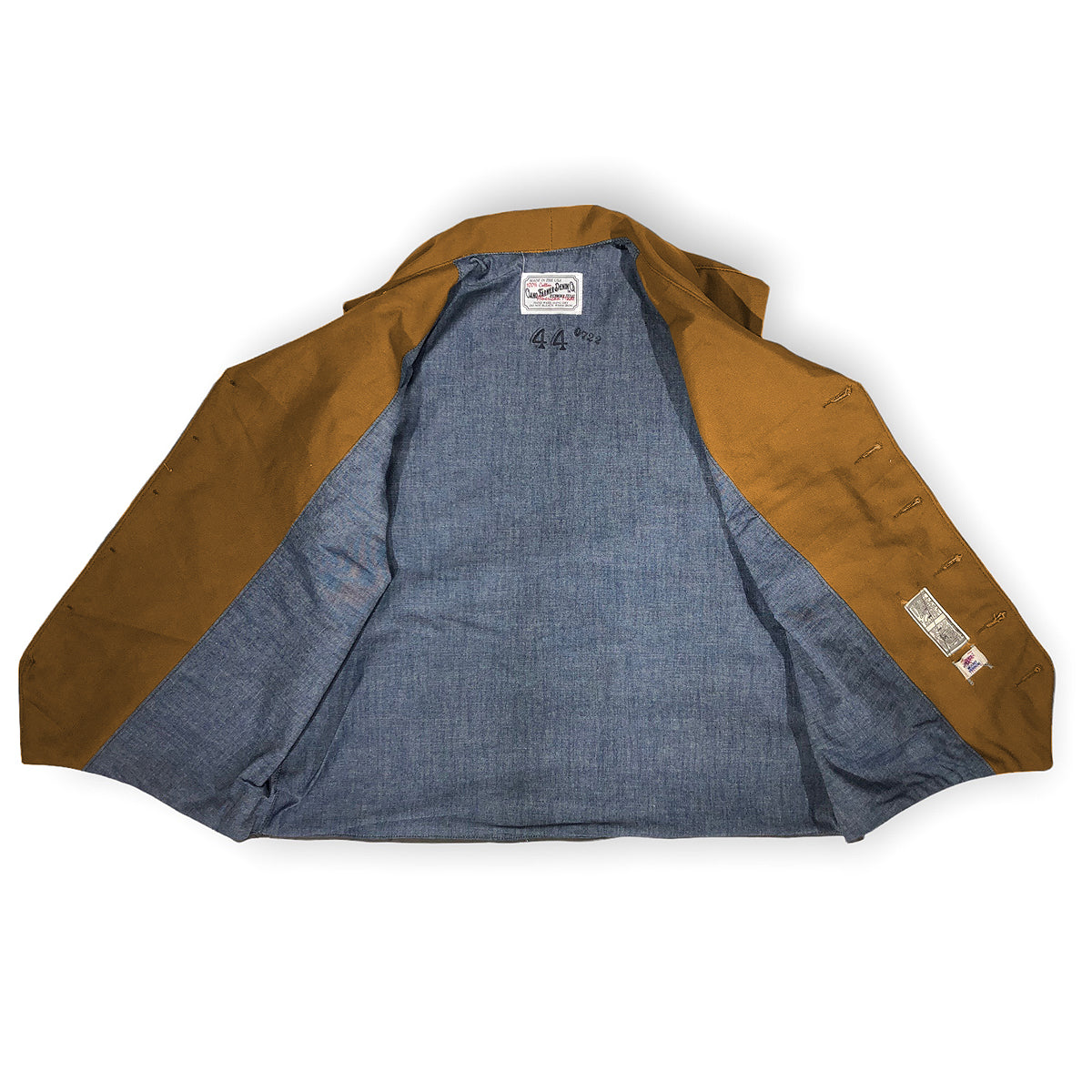#133 12oz Ochre Duck Canvas Type D Waistcoat