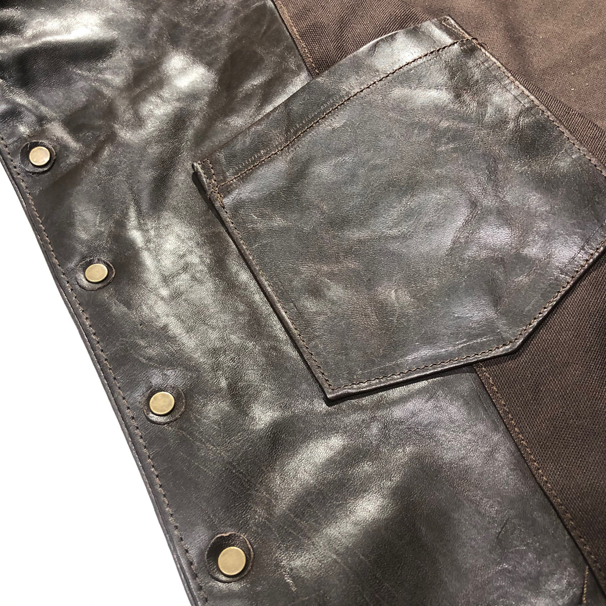 2/3oz Coffee Brown Horse LEATHER "Type B" Waistcoat