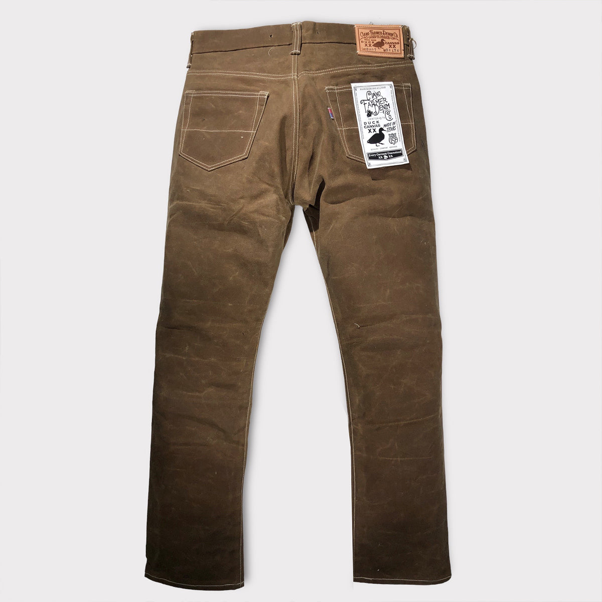 18oz WAX Duck Canvas Nutmeg Brown 5 pocket Model