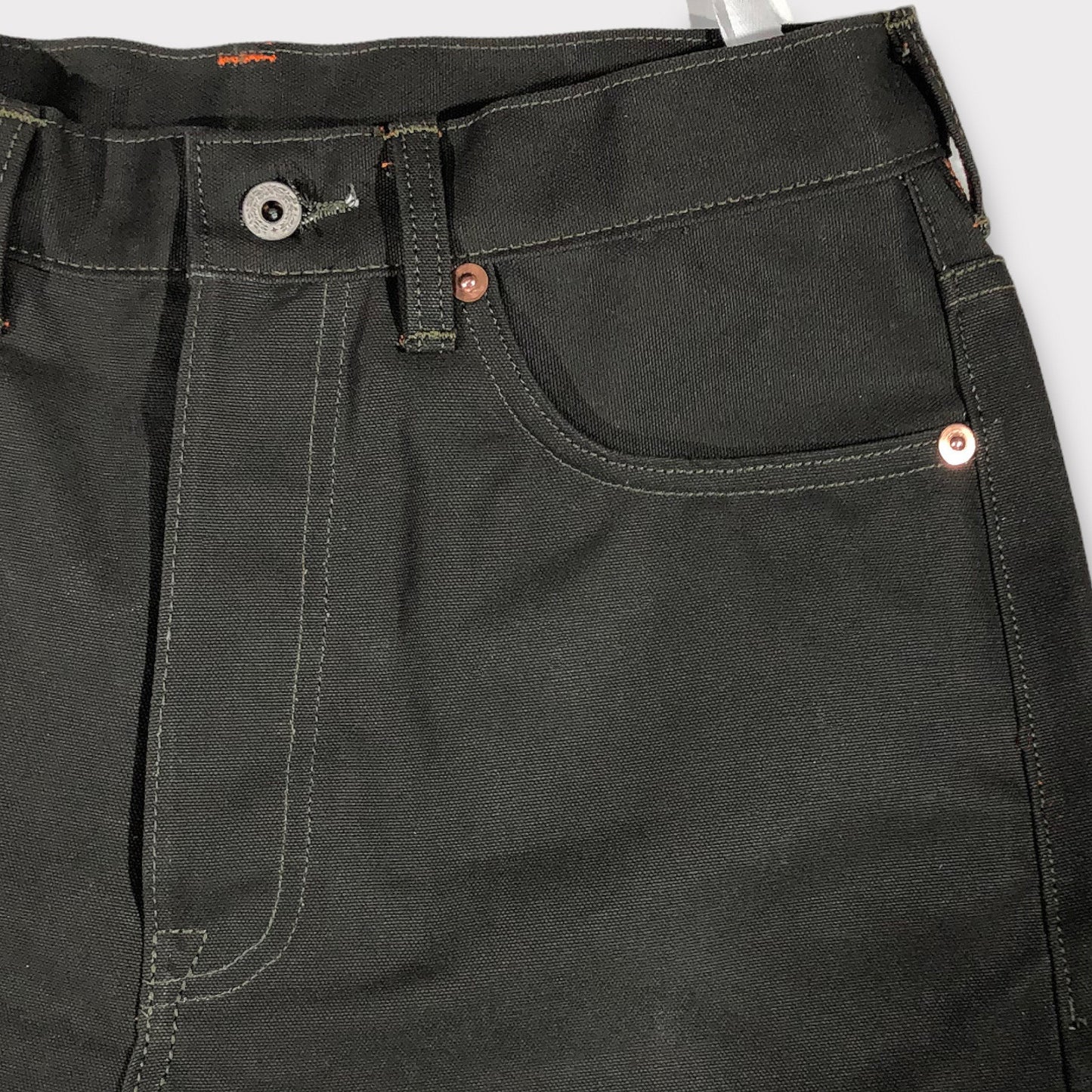 12oz Duck Canvas Olive 5 POCKET Version
