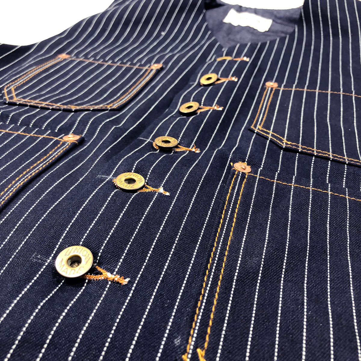 Waistcoat TYPE IH [ ICHIRO HACHIYA ] 13.5oz Japanese Indigo/Indigo WABASH White Selvage