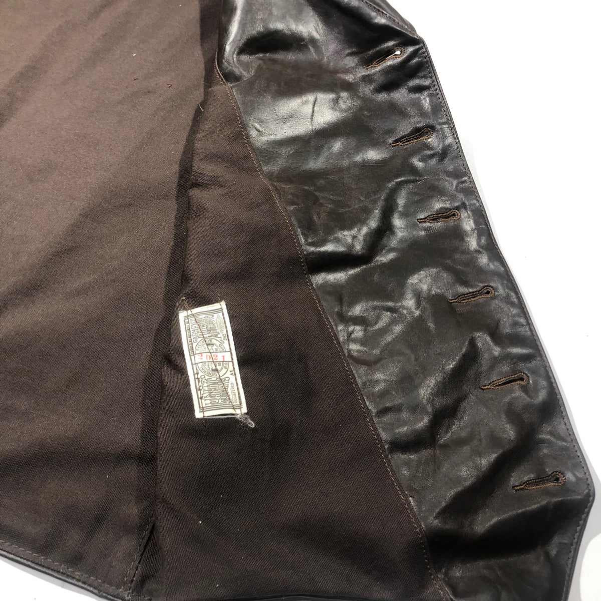 2/3oz Coffee Brown Horse LEATHER "Type B" Waistcoat