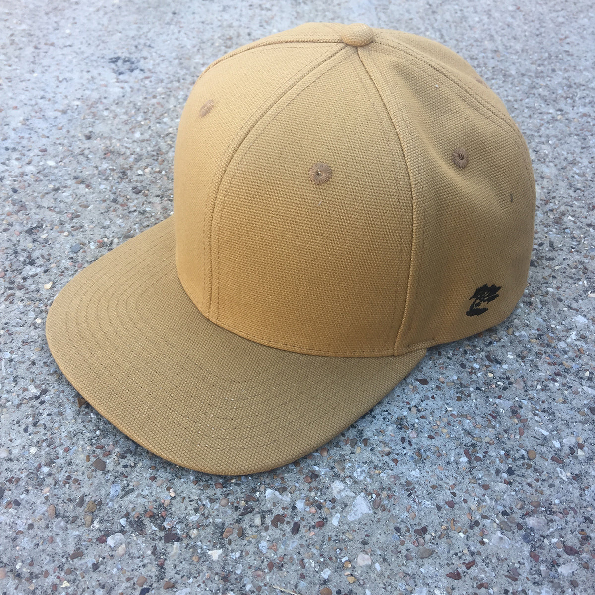 15oz USA Duck Canvas Snapback HAT Blank LITE OCHRE
