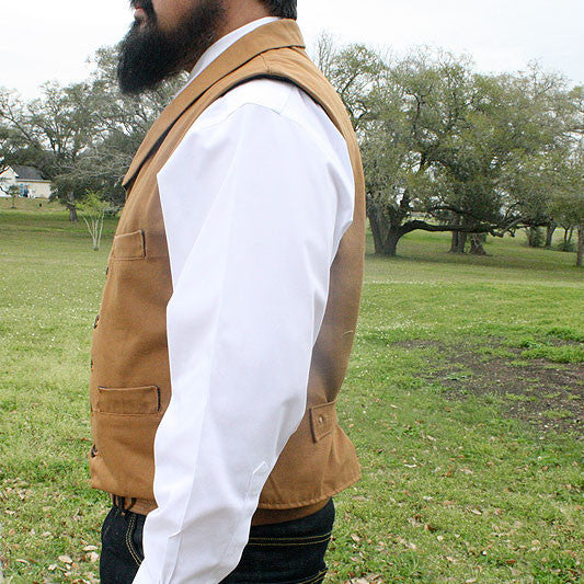 12oz Brown Duck Canvas Type D Waistcoat