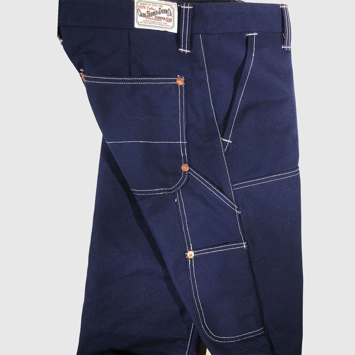 18oz Duck Canvas Navy FIELD HAND Chino [ Back Patch Pockets ]