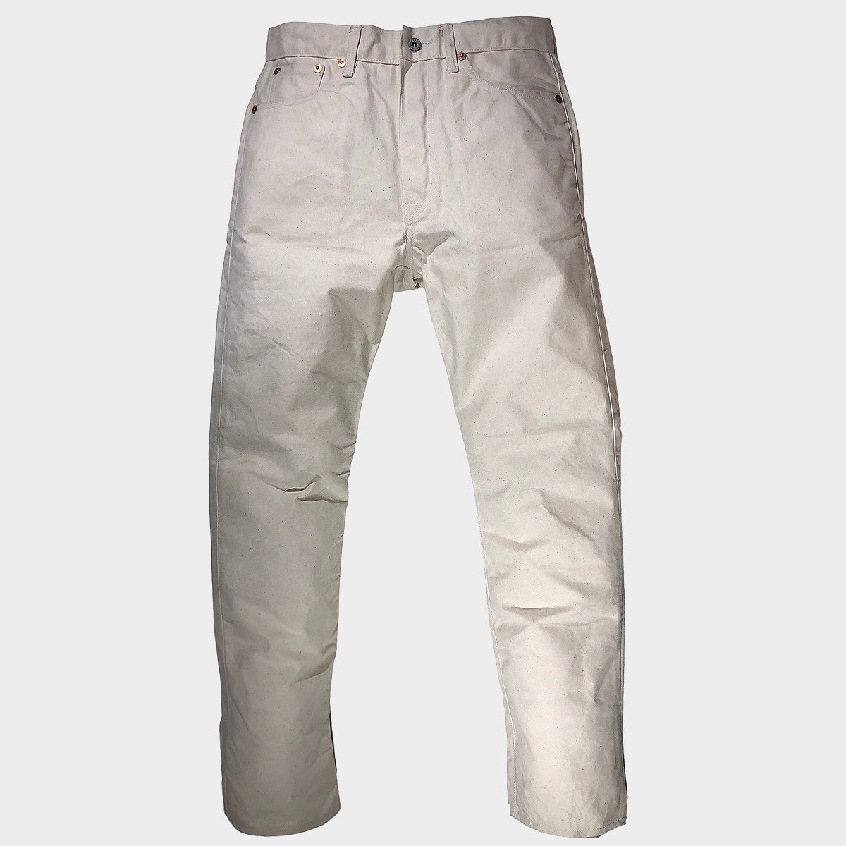 12oz Duck Canvas Off White 5 POCKET Version